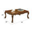 Élégante table basse en chêne cerisier avec pieds à griffes et flair moderne - offre une touche décorative