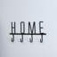 4 crochets muraux noirs