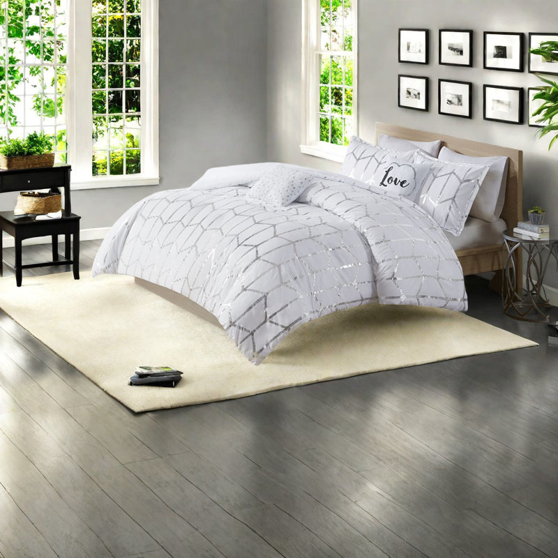 Ensembles de literie en microfibre douce, grand style moderne métallique pour la maison