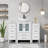 Sharee 48" Single Bathroom Vanity With Vessel Sink, Manufactured Wood Top, Faucet And Drain-1662389980