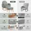 Chaise berçante rembourrée avec repose-pieds Teddy-142589907