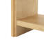 [Vidéo] Console cannelée de 55 po, tiroirs semi-circulaires à décor vertical, plateau de table en bois massif, fermeture en douceur, bot