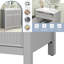 Meuble-lavabo gris avec lavabo en céramique et portes à fermeture douce Ledge