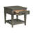 Harpersfield Foundry 24" Wide End Table with Drawer and Shelf, Brushed Pewter