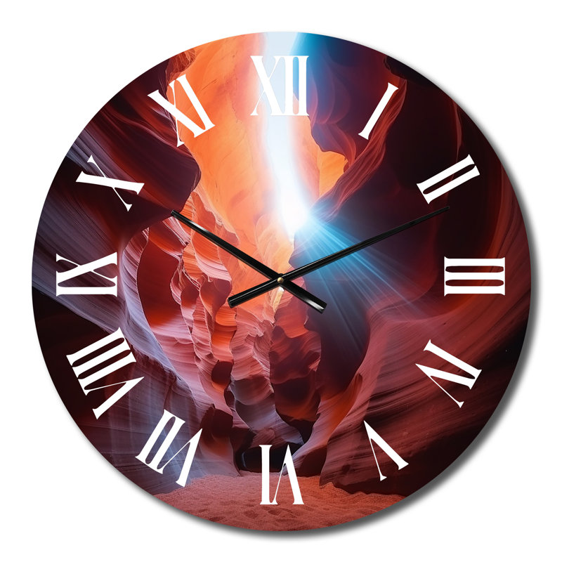 Horloge ronde en métal Magical Lower Canyon III - Canyon & Desert, Moyenne