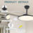 42 Inch Retractable Ceiling Fan With Light, Full-Spectrum Dimmable LED, Remote & App Control, Modern Style-577032485