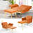 Siemon Velvet Accent Chair with Ottoman-959292448