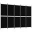 Paravent 5 panneaux à panneaux pliable noir 98,4 x 70,9 po style moderne