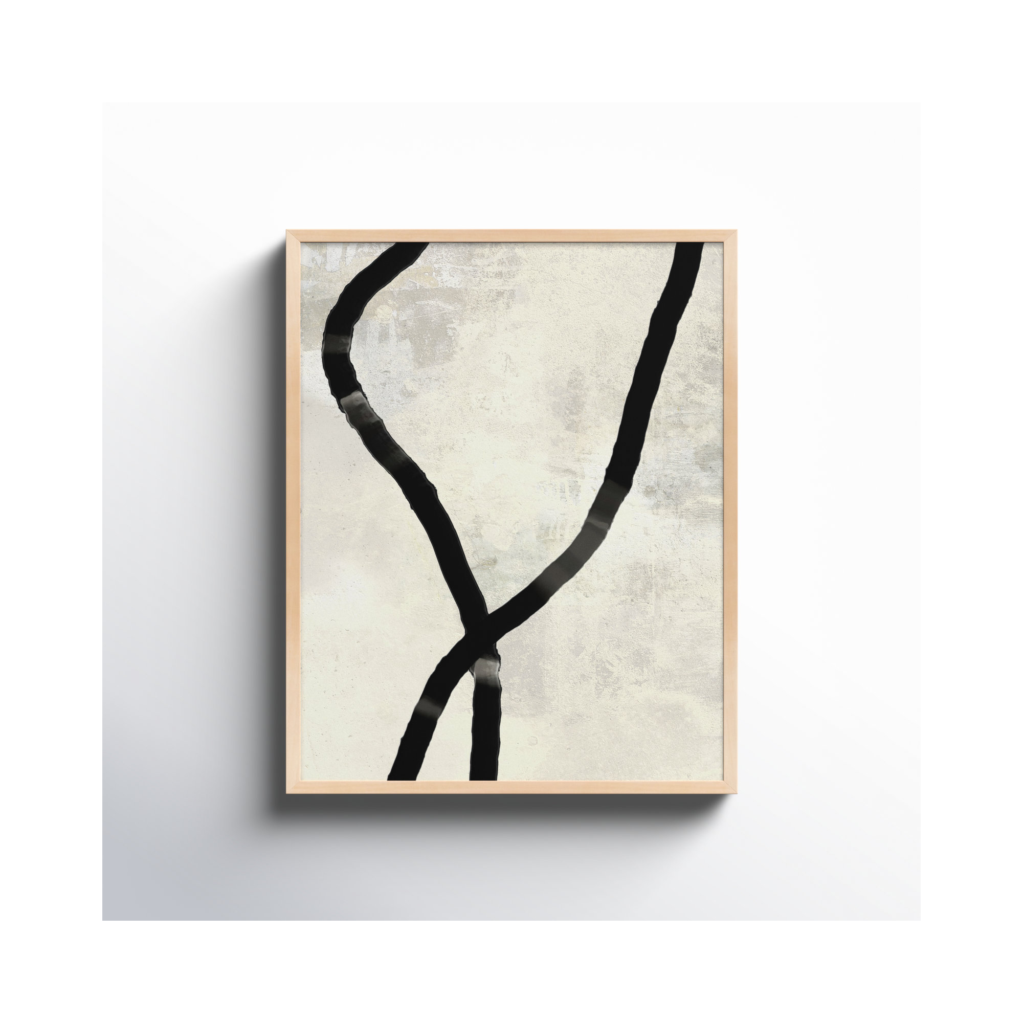 Black Rope 5 by Jacques Pilon, Brown, 20" H x 16" W x 1.25" D