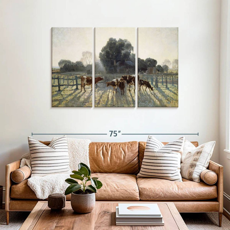 Brampt Pasture Grazing Cows, 36" H x 57" W