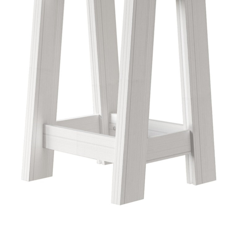 Table basse moderne avec base ouverte en blanc, Blanc