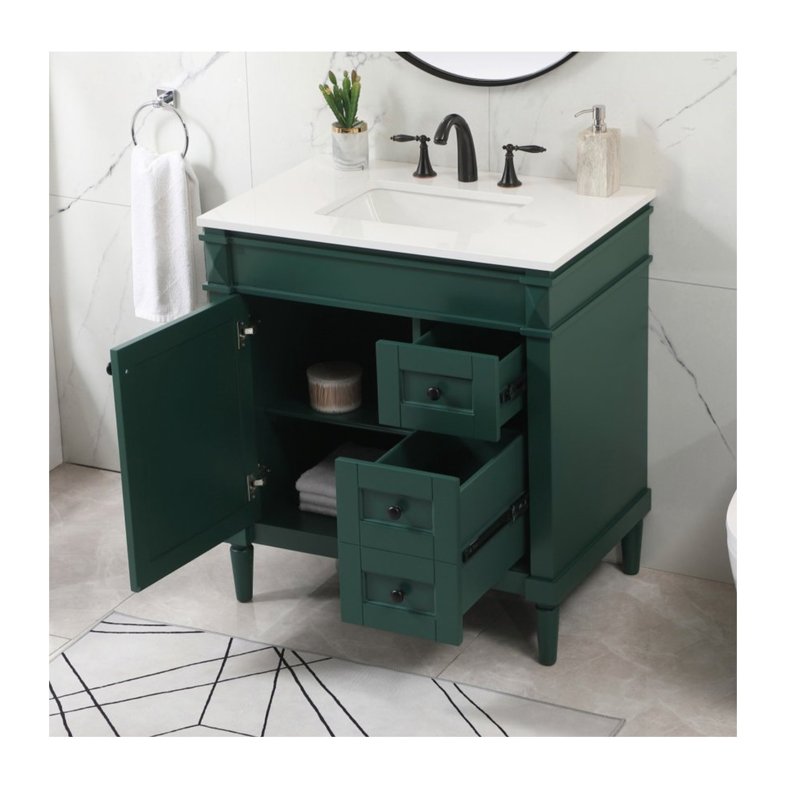 Readington 32'' Single Bathroom Vanity, Green