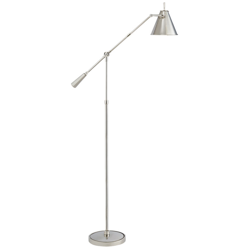 Thomas O'Brien Goodman Floor Lamp, Polished Nickel