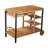 Solid Wood and Metal Weather Resistant Outdoor Bar Cart 