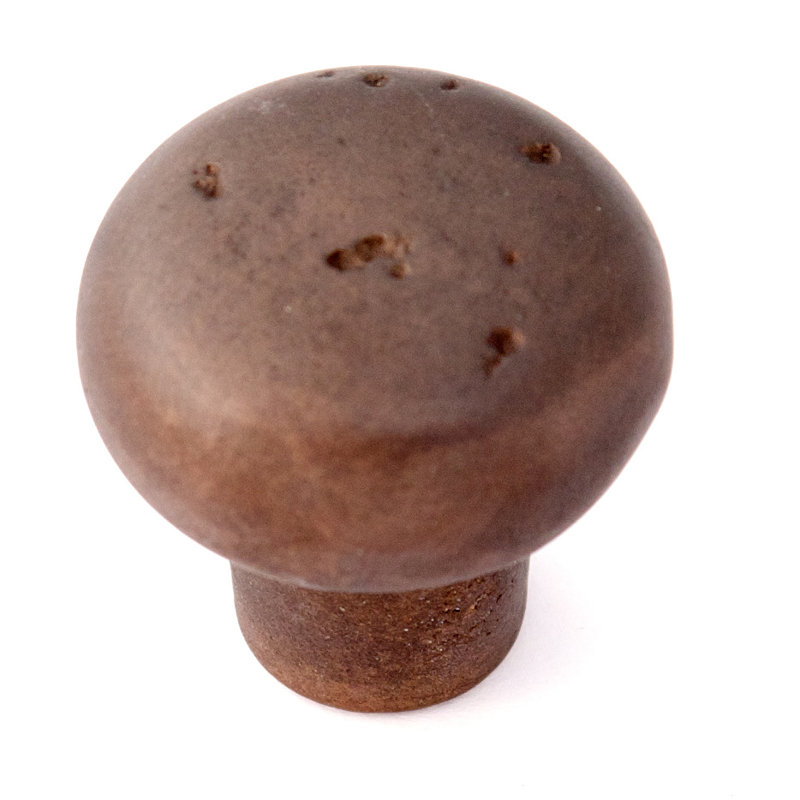 Sierra Mushroom Knob, Dark Bronze, 1.38" H x 1.5" W x 0.75" D