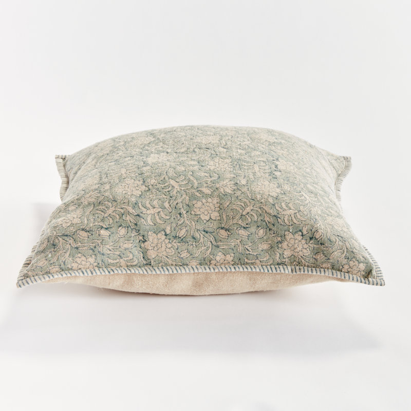 Henriellas European Flax Fiber Throw Square Pillow Cover & Insert, Navy