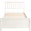 Tête de lit simple et lit plateforme en bois massif blanc avec tête de lit