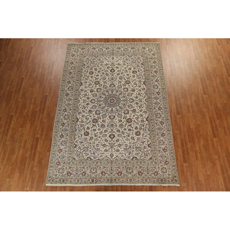 Tapis persan traditionnel Kashan noué à la main 8 x 12