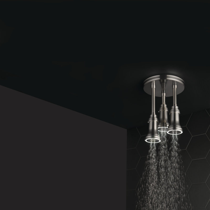 Pendant Full Rain Shower Head H2Okinetic®, Stainless Steel