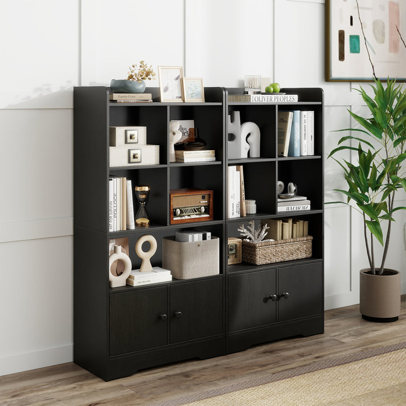 120cm H x 60cm W Book Cabinet Bookcase, Black