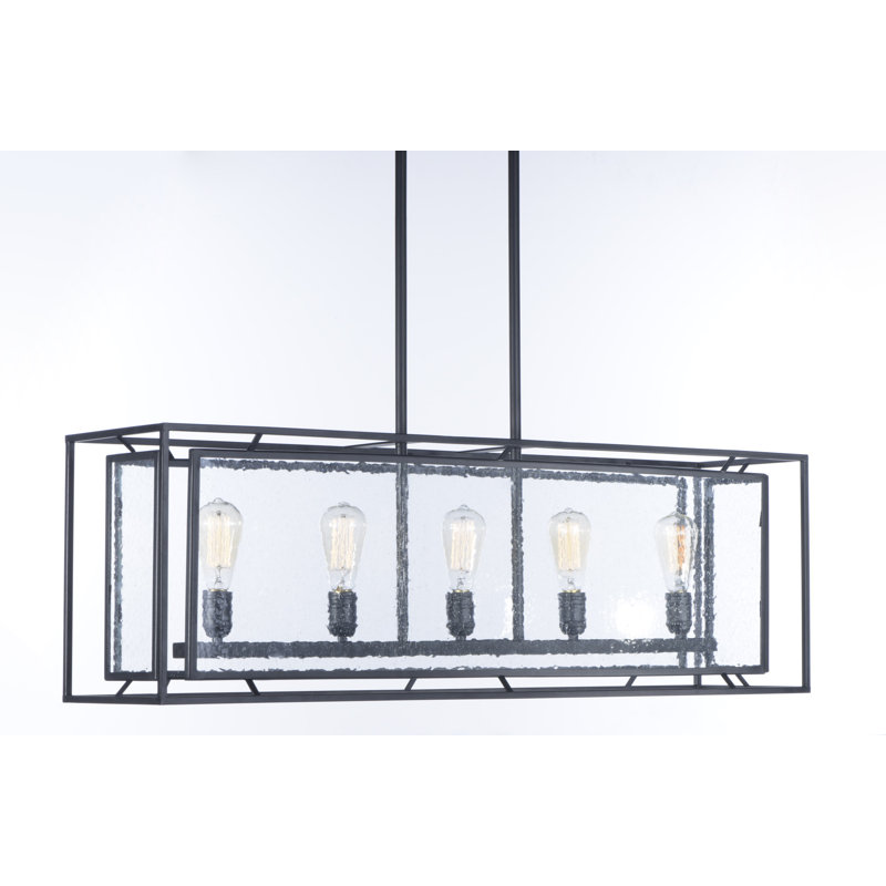 Luminaire suspendu linéaire pour îlot de cuisine 5 lumières Cosette, MB ST64