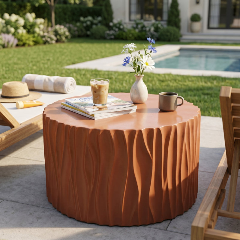 Table basse ronde en terre cuite MGO