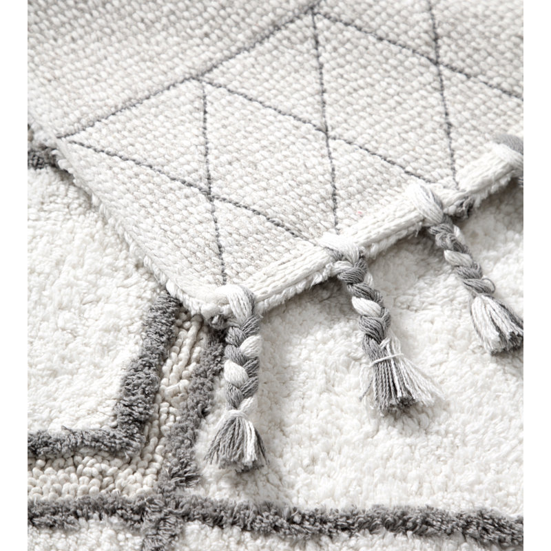 Tapis pour salle de bain 100% coton, Argent