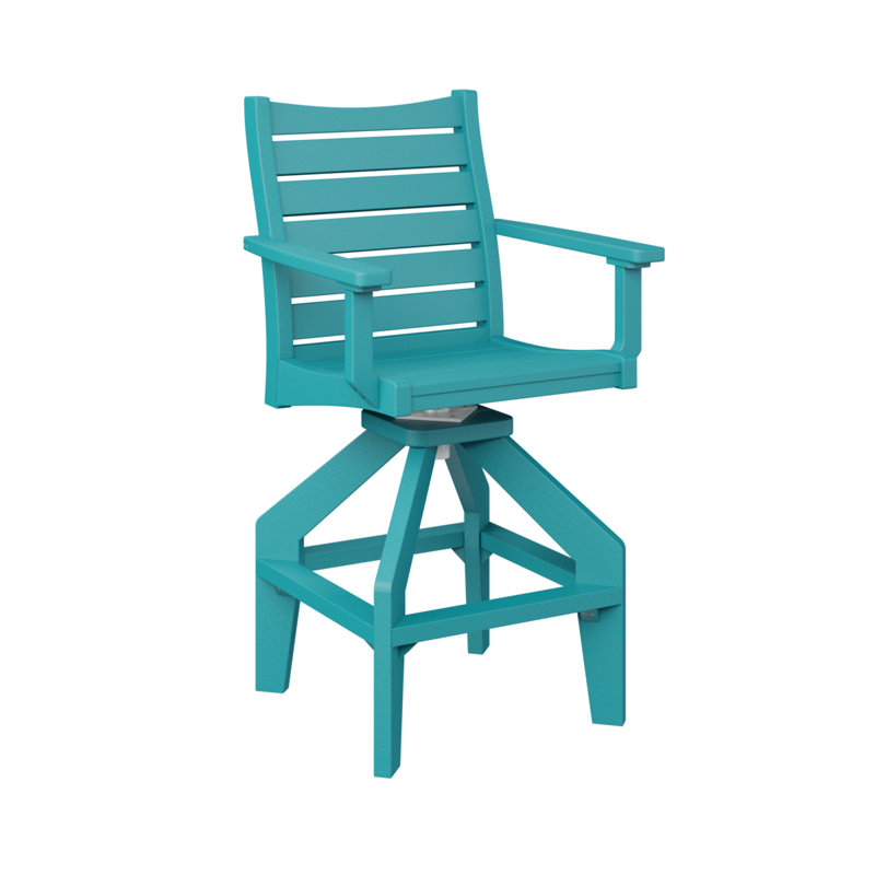Berlin Gardens Bristol Swivel Chair, Aruba Blue, 26.5"
