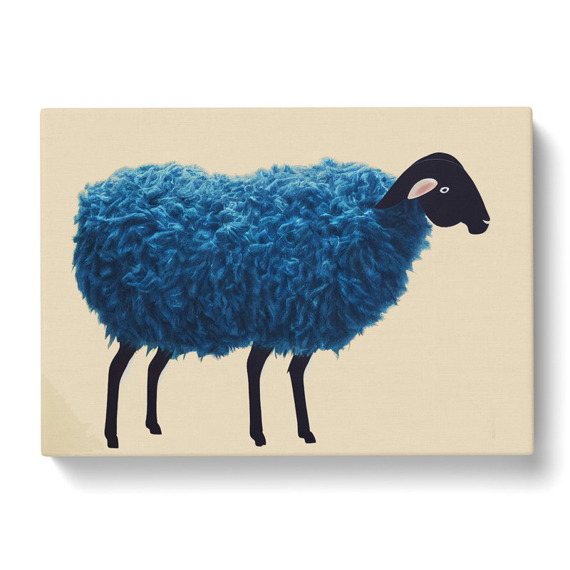 Fluffy Sheep - Wrapped Canvas, 35" H x 50" W x 3" D