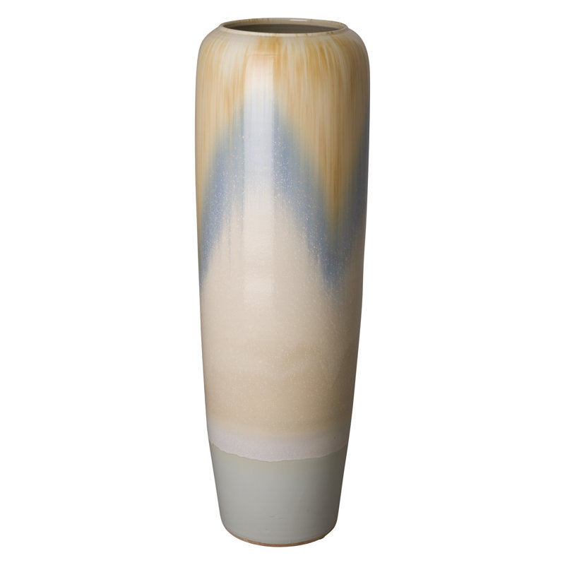 Vase de plancher en céramique Kenworthy Falling Rain, H 45 po x l 15 po x P 15 po