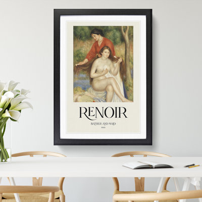 Bather and Maid by Pierre-Auguste Renoir - Picture Frame Graphic Art