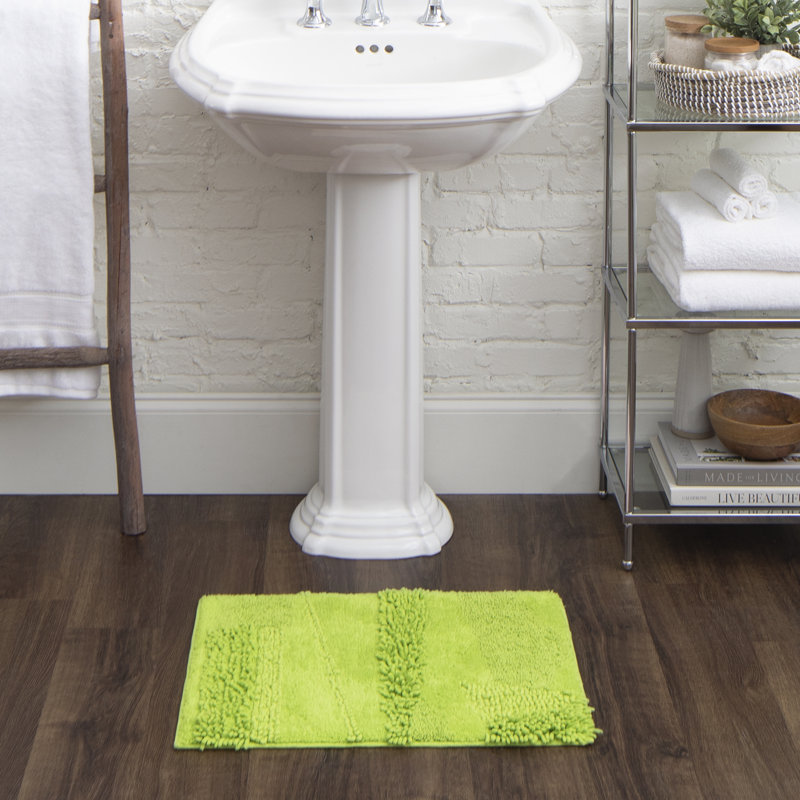 Tapis de bain lavable à la machine antidérapant Laverne, Fiesta lime, L 17 po x L 24 po