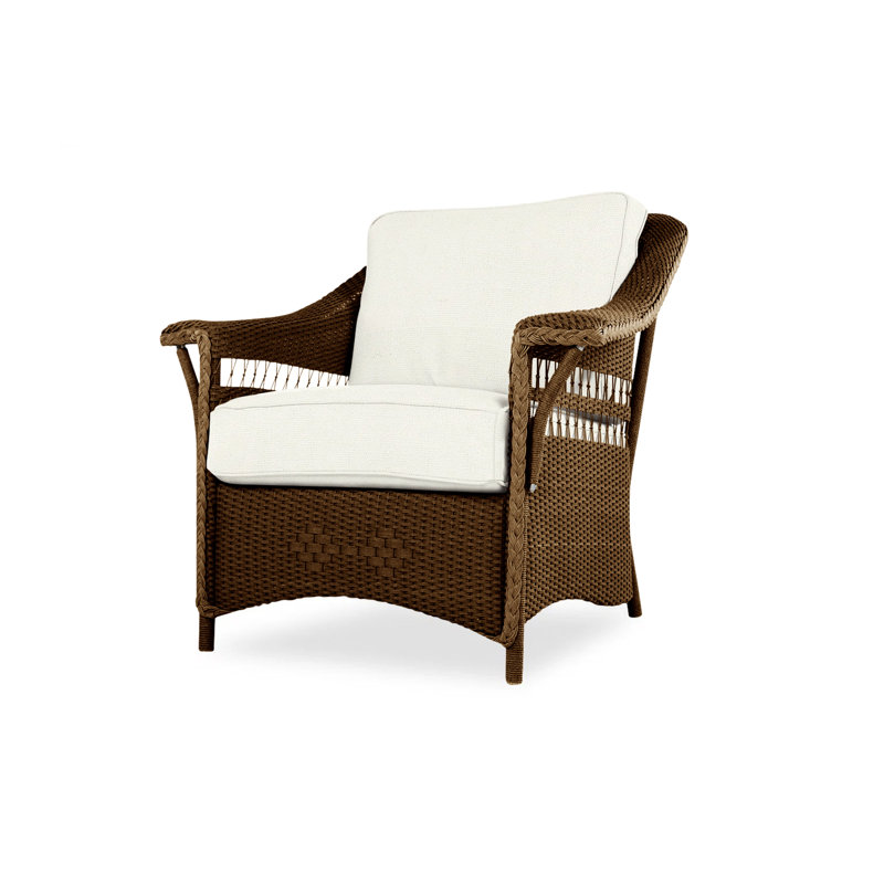 Nantucket Outdoor Lounge Chair, White, Canvas Natural Sunbrella® Canvas