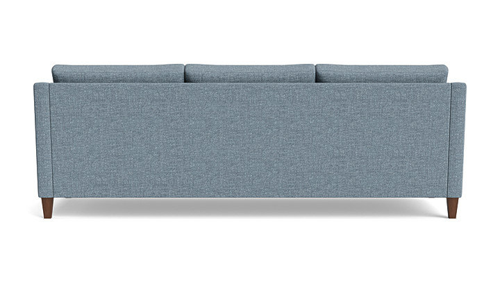 Vera Sofa (95"), Walnut Finish (Angled), Performance Velvet - Nutmeg