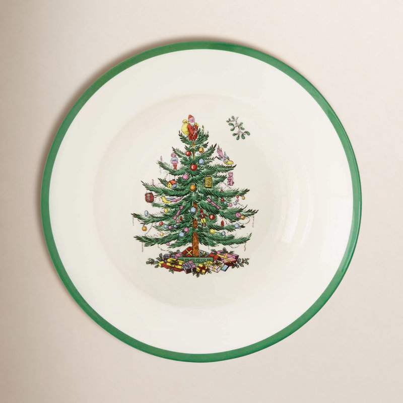 Spode Christmas Tree Soup Plates 9"