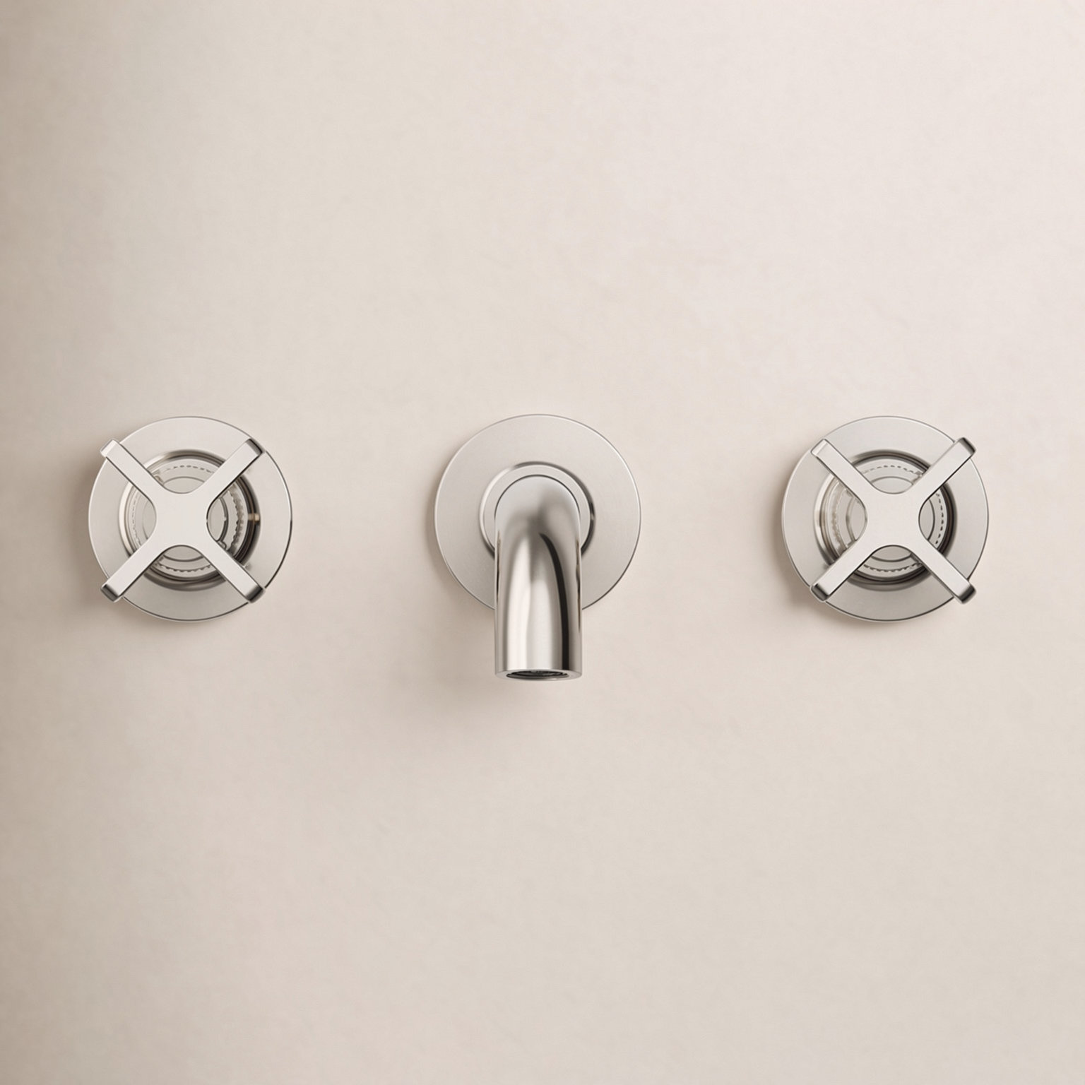 Castia Wall-Mount Bathroom Sink Faucet Trim, Vibrant Polished Nickel