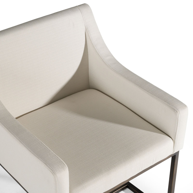 Chaise de salle à manger Teddy, Similicuir blanc pâte