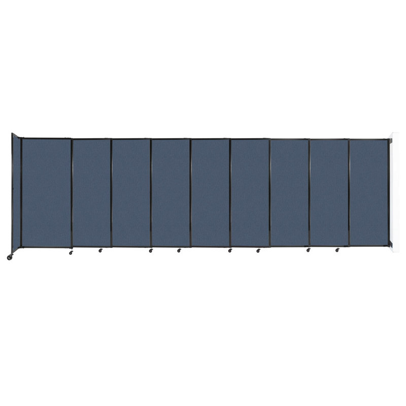 Cloison coulissante 5 pi, Bleu foncé, H 90 po x l 237 po x P 33 po