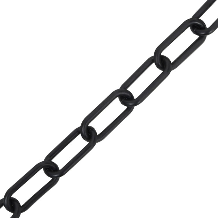 0.4cm H x 0.4cm W Black Plastic Warning Chain