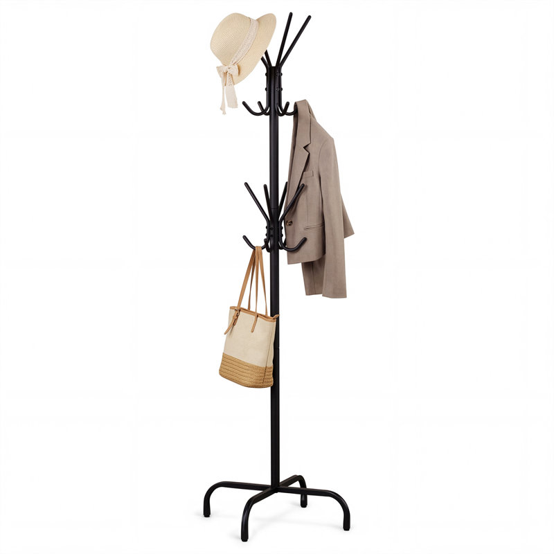 Steel Freestanding 16 - Hook Coat Rack