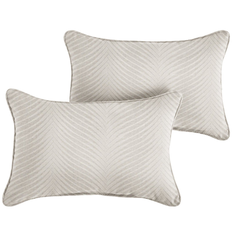 New Sunbrella 2023 Sunbrella® Outdoor Reversible Throw Pillow, 13" x 20", Natural Bone