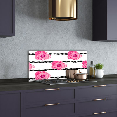 Pudalov 50cm W x 100cm L Glass Peel and Stick Panel