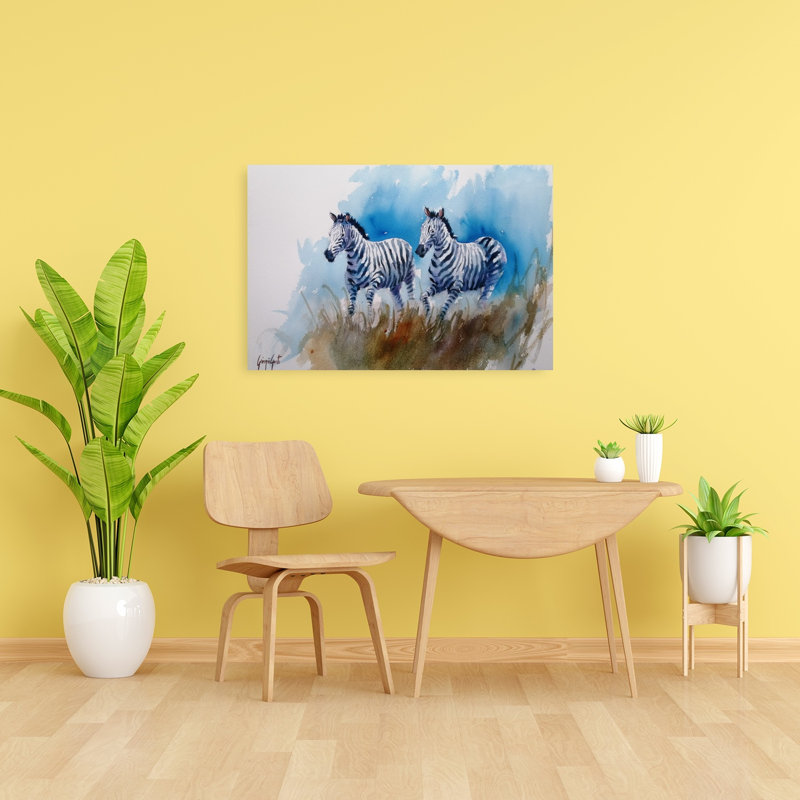 Zèbre 4, art mural zèbre contemporain, H 24 po x l 36 po