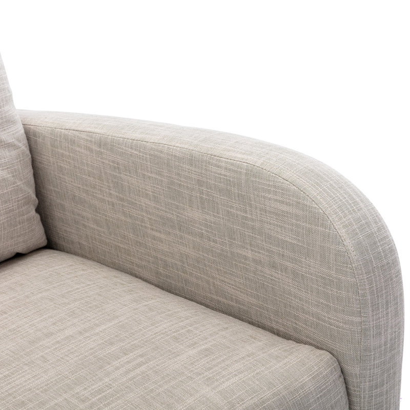 Fauteuil berçant à haut dossier, Gris clair