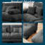 Canapé modulaire 4 places avec accoudoirs traversins, canapé en chenille-863776228