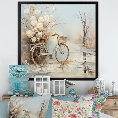 Vélo de charme en hiver III sur toile