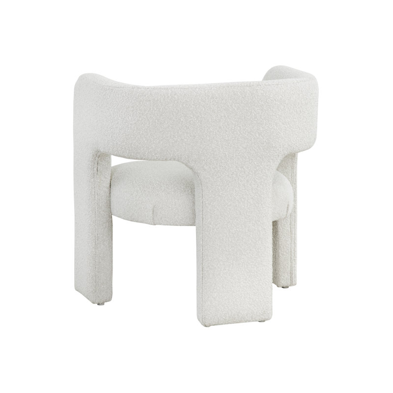 Lounge Chair, Cream Polyester