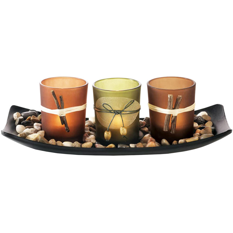 5.5'' H Glass Tabletop Votive Holder with Candle Included