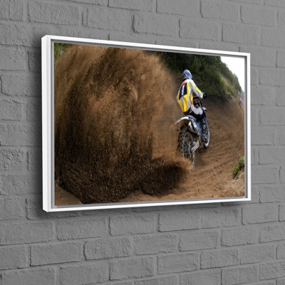 Cotton Canvas Wall Art Featuring a Dynamic Mountain Biking Scene Ideal for Enhancing the Aesthetic Appeal of Home Interiors