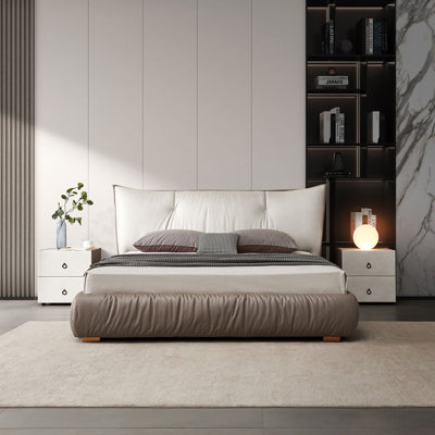 Ormskirk Upholstered Wingback Bed